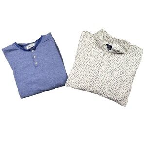 MIXED LOT OF 2 George/Crown & Ivy Men's 2XL Multicolor Button Ups SEE DESCRIPTIO